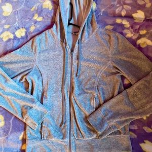 Gray Velour Track Suit Jacket